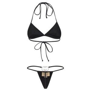 Auth BNWT GUCCI Jersey Bikini With Interlocking G G-String Small RECEIPT RARE